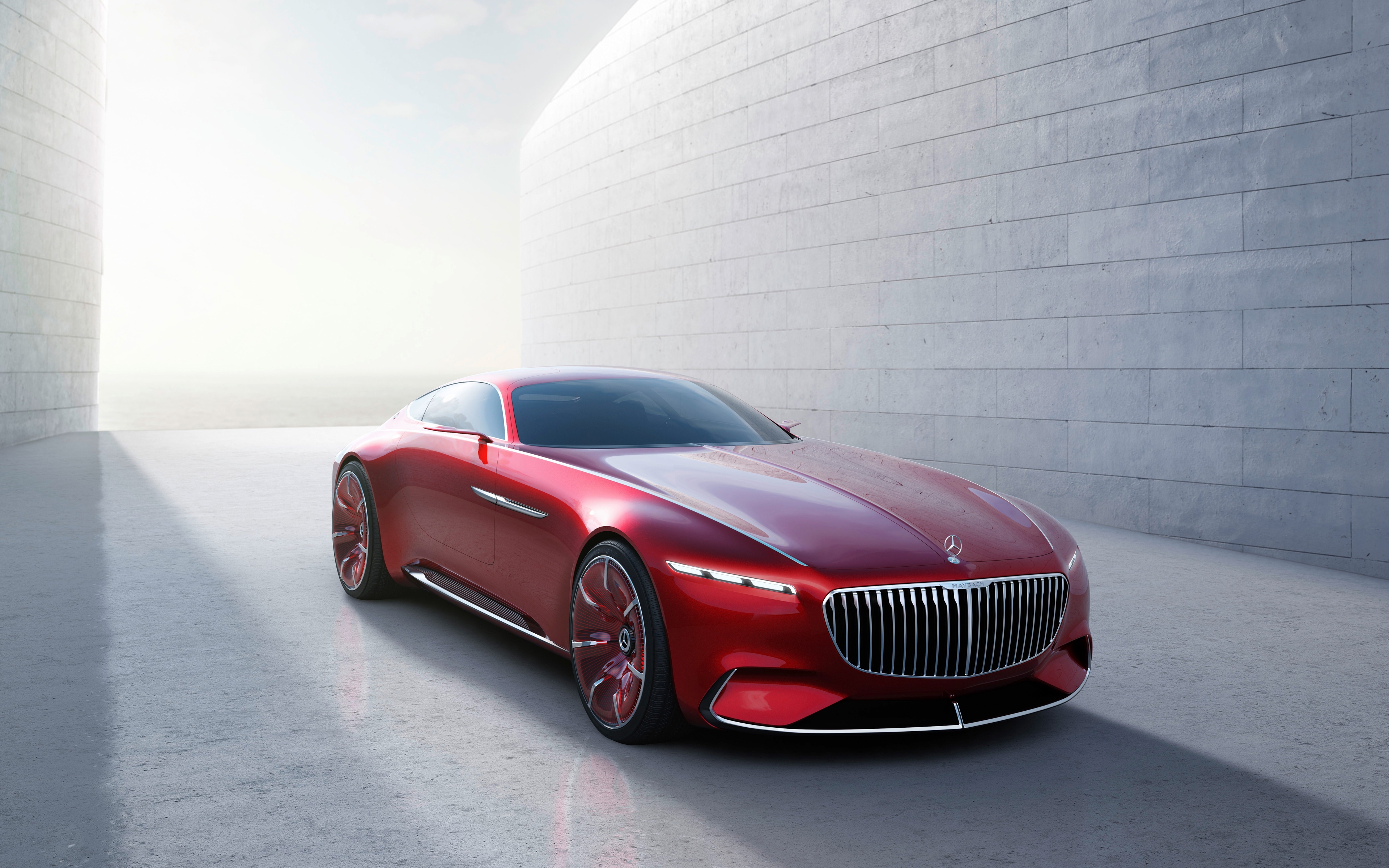 Фото бесплатно Mercedes Maybach 6, автомобили, красный, 3840х2400 4к обои