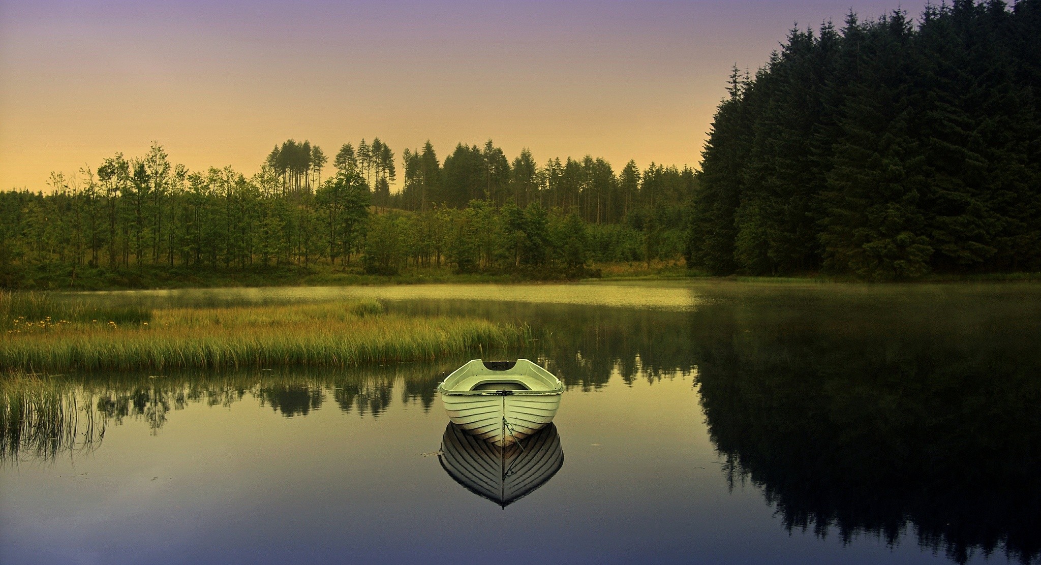 лодка, озеро, лес, тихая гавань, штиль, природа, boat, lake, forest, quiet haven, calm, nature
