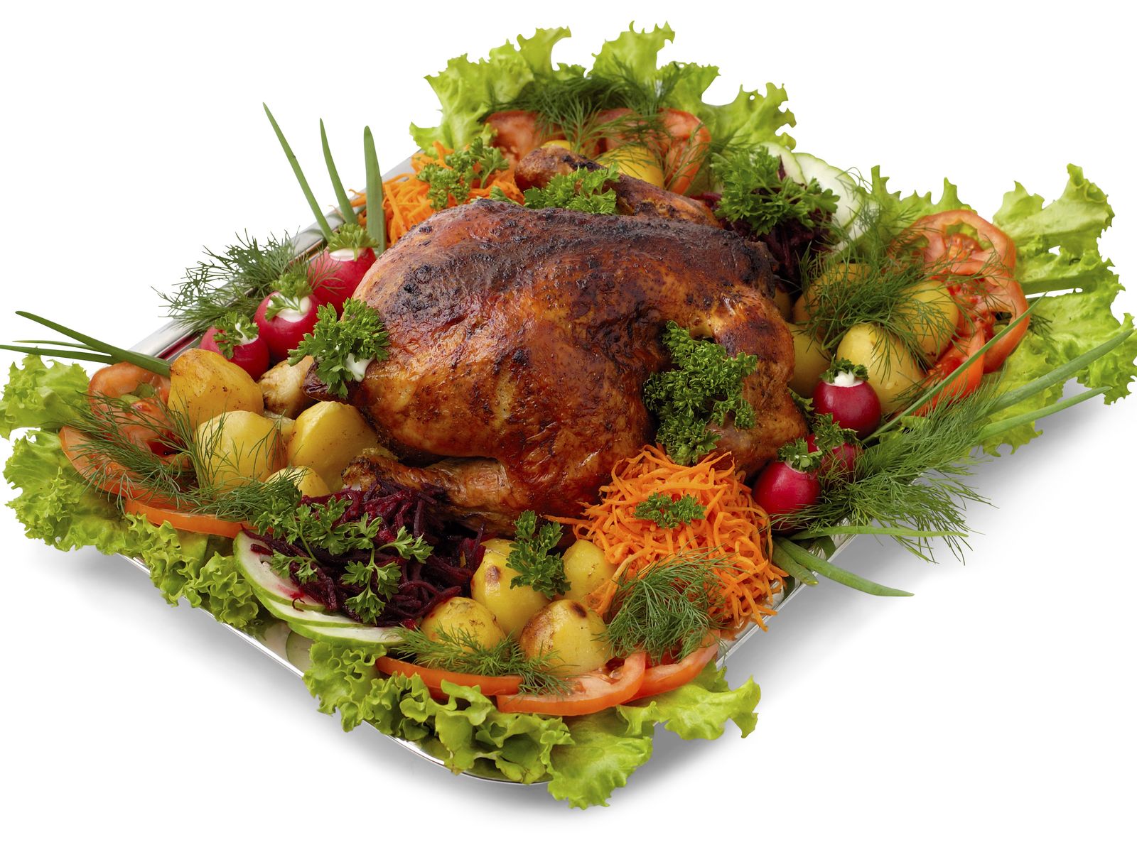запеченное мясо птицы с овощами, блюдо, питание, обои красивые, roasted poultry with vegetables, dish, food, beautiful wallpapers