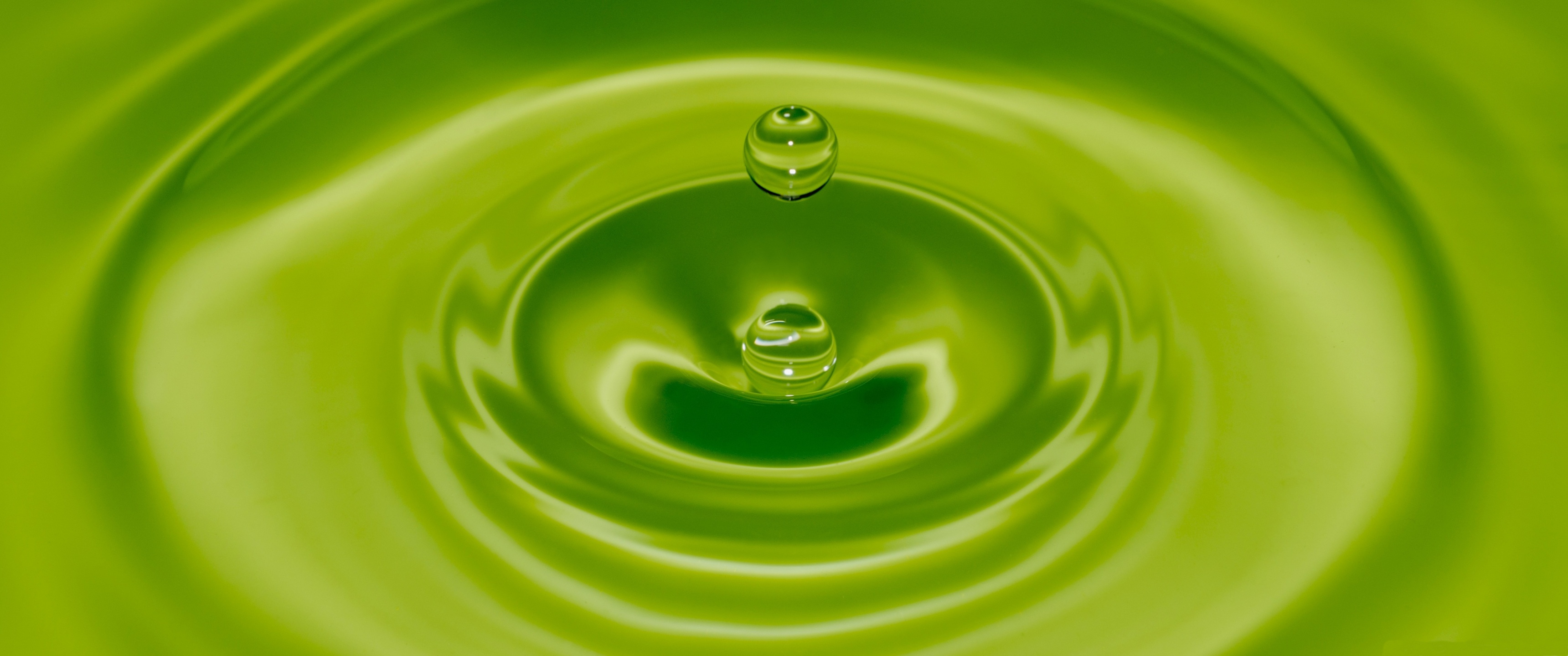 green water, макро, капля, зеленая вода