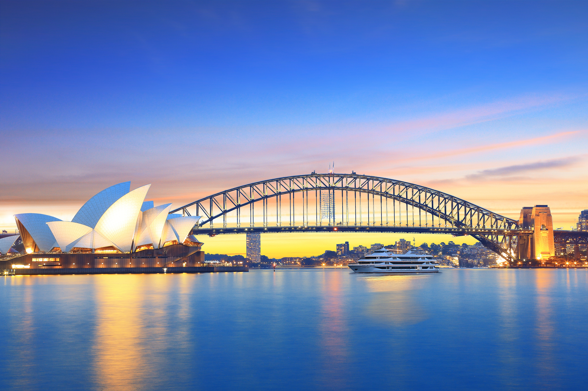 Фото бесплатно Австралия, Сидней, мост, отражение в воде, город