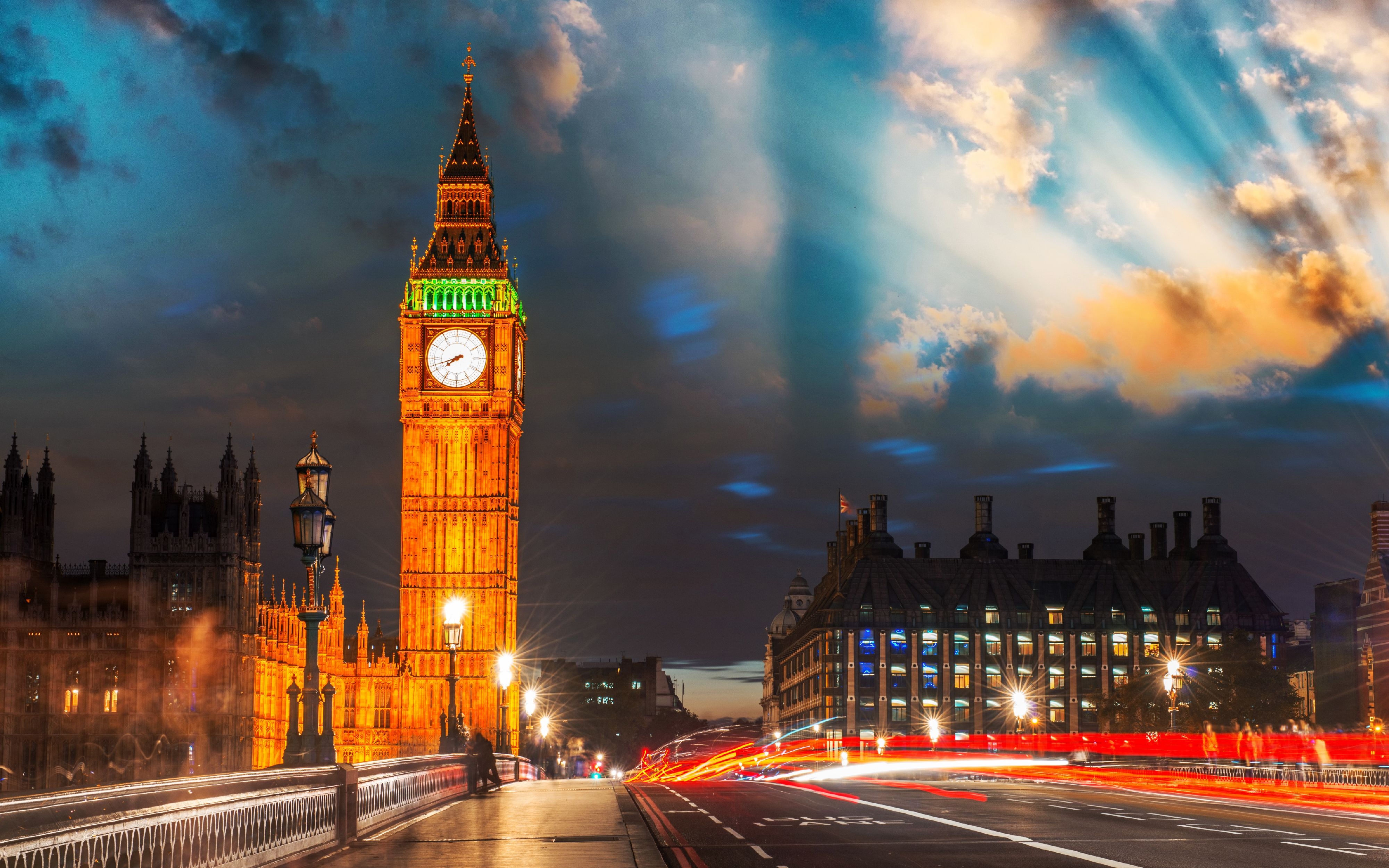 Фото бесплатно Лондон, Биг-Бен, промежуток времени, ночь, город, Англия