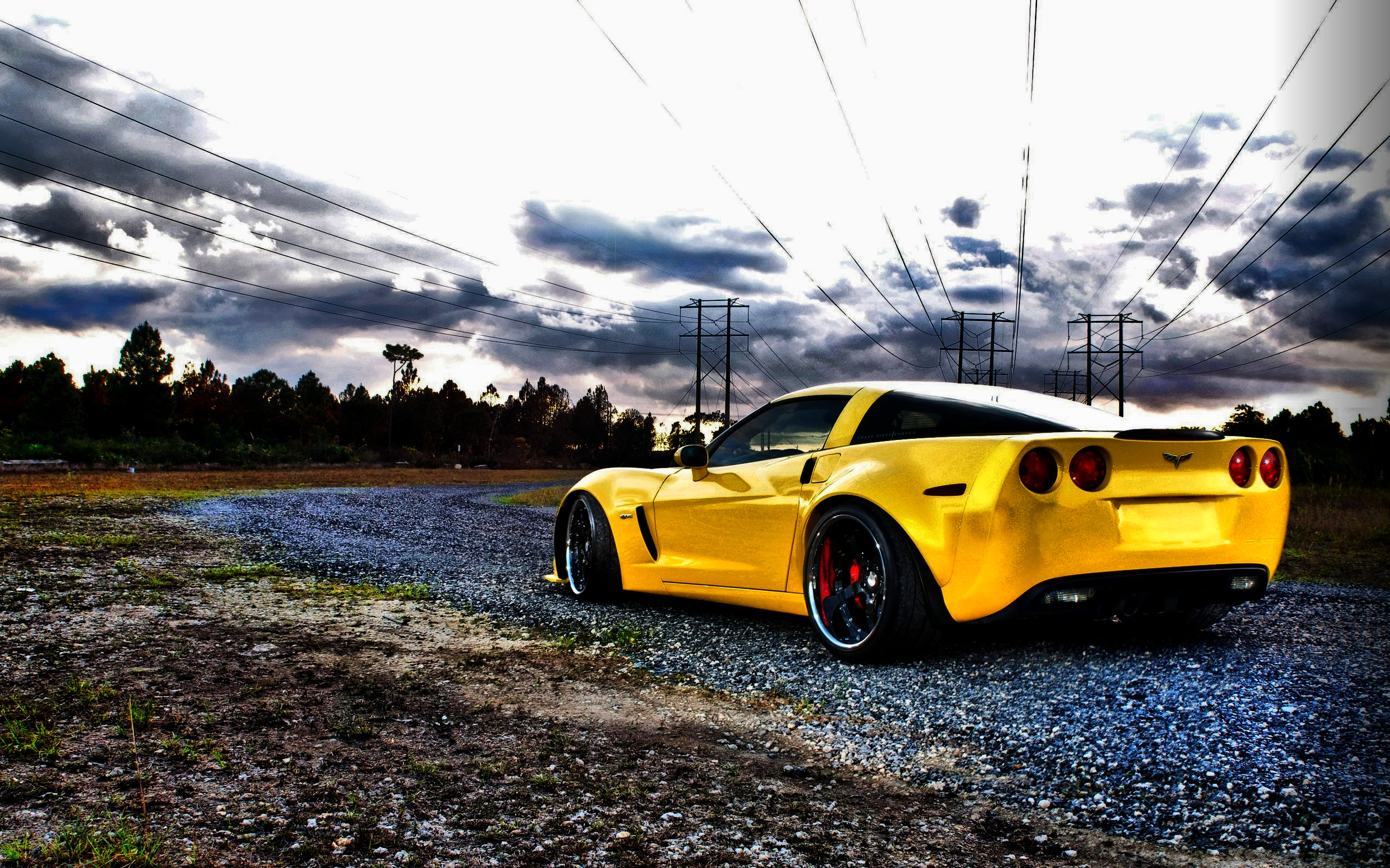 Corvette z06, желтое авто, колеса, фары, небо, дорога, дорогое авто, качественное фото, Corvette z06, yellow cars, wheels, lights, sky, road, expensive cars, high-quality photos