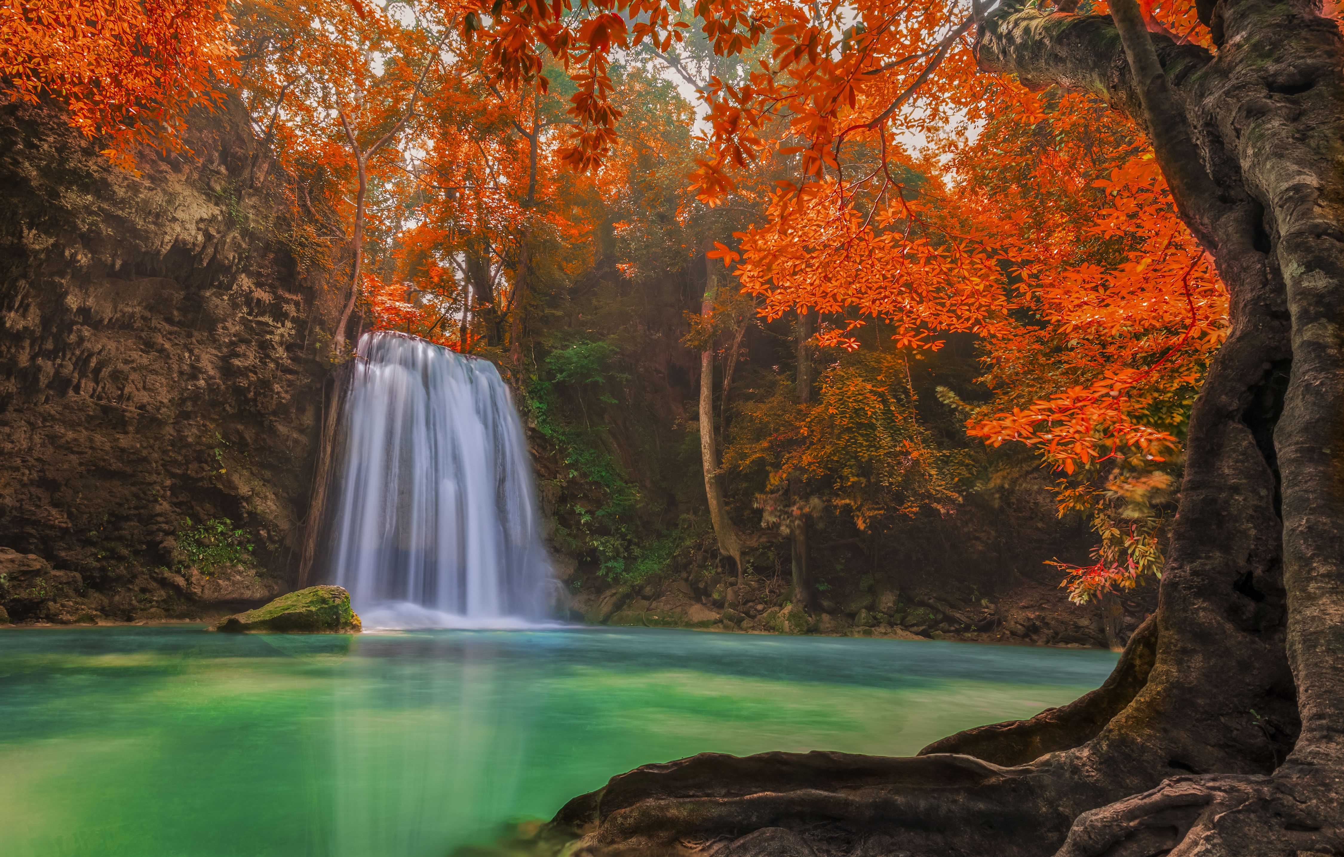 Фото бесплатно Таиланд, древесное растение, водопад, природа, осень