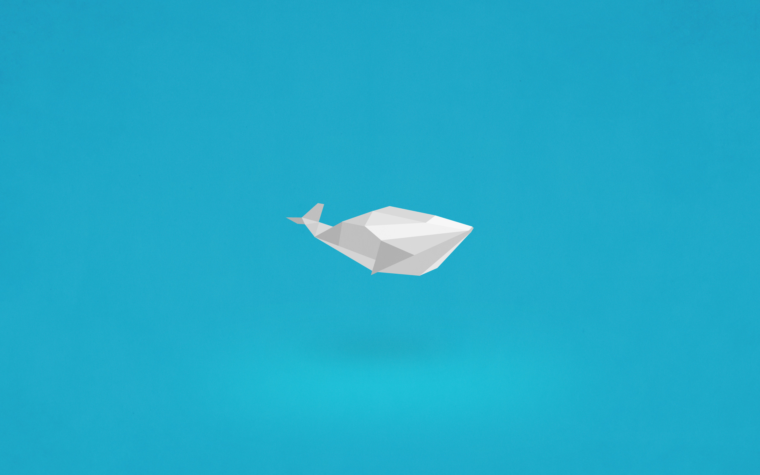 кит, оригами, бумага, минимализм, голубой фон, обои скачать бесплатно, Whale, origami, paper, minimalism, blue background, wallpaper free download